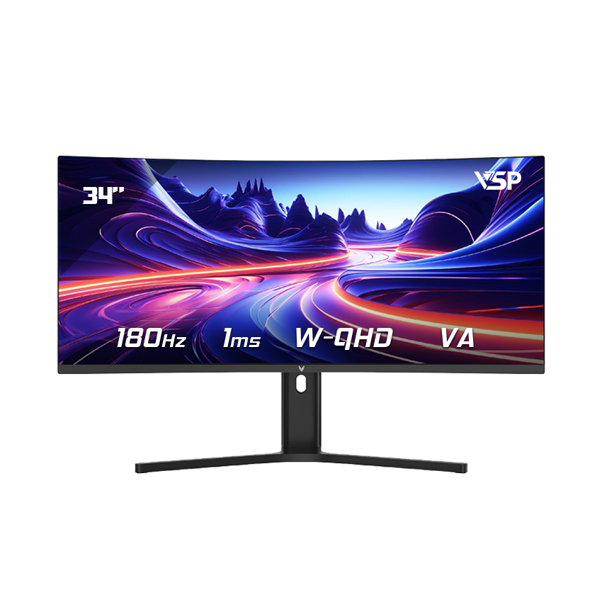 Màn Hình Cong Gaming Ultrawide VSP VG3418QC 34 inch W-QHD VA 180Hz 1ms