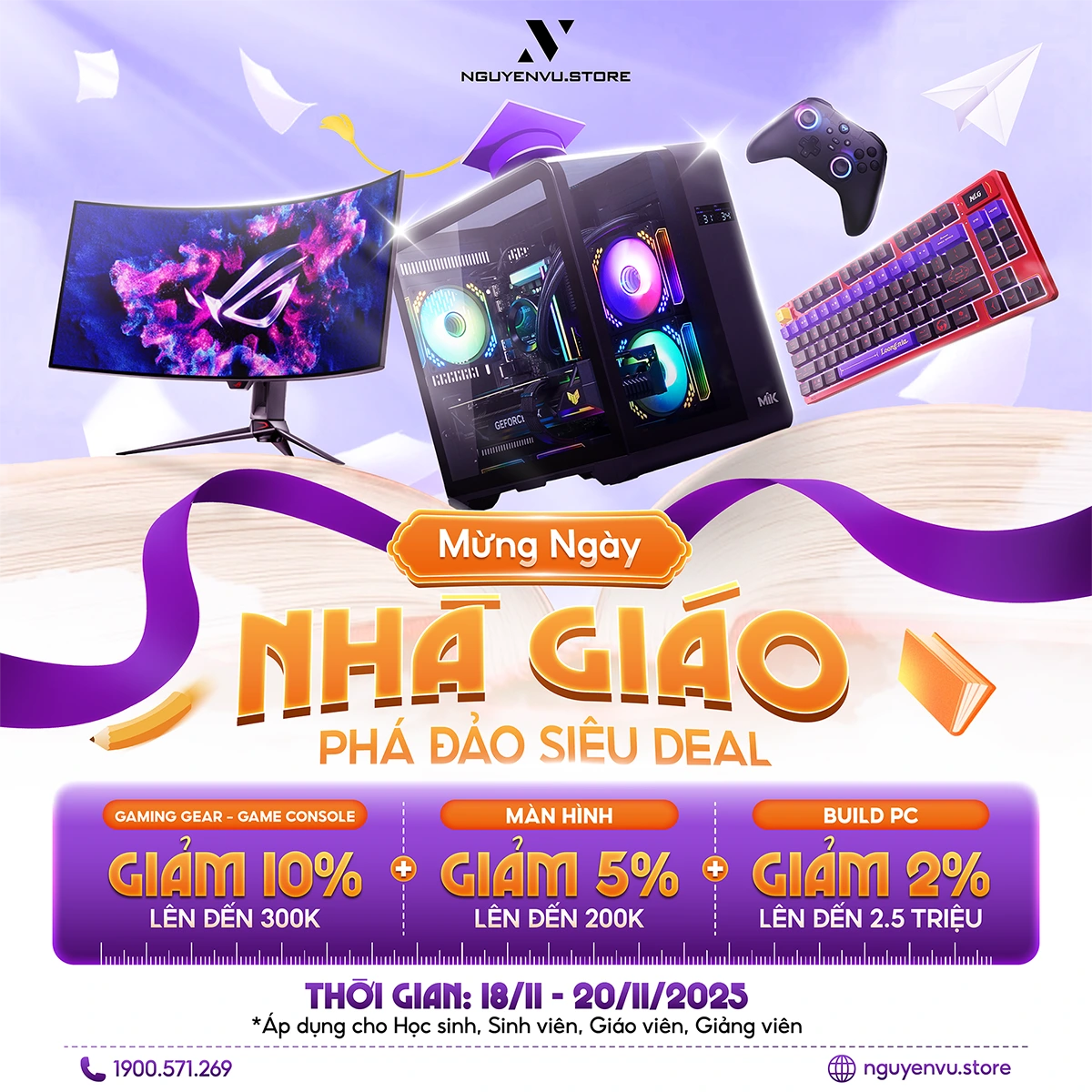 Mừng Ngày Nhà Giáo 20.11 Ưu Đãi Đến 2.5 Triệu Đồng | Nguyễn Vũ Store