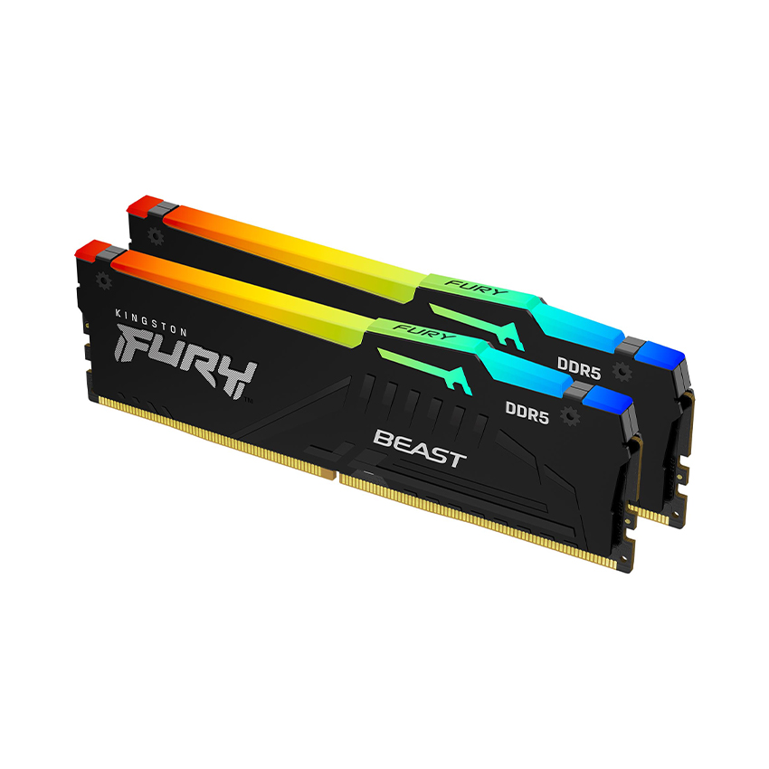 RAM Kingston FURY Beast RGB 32GB (16GB x 2) DDR5 5600Mhz (KF556C40BBAK2-32WP)