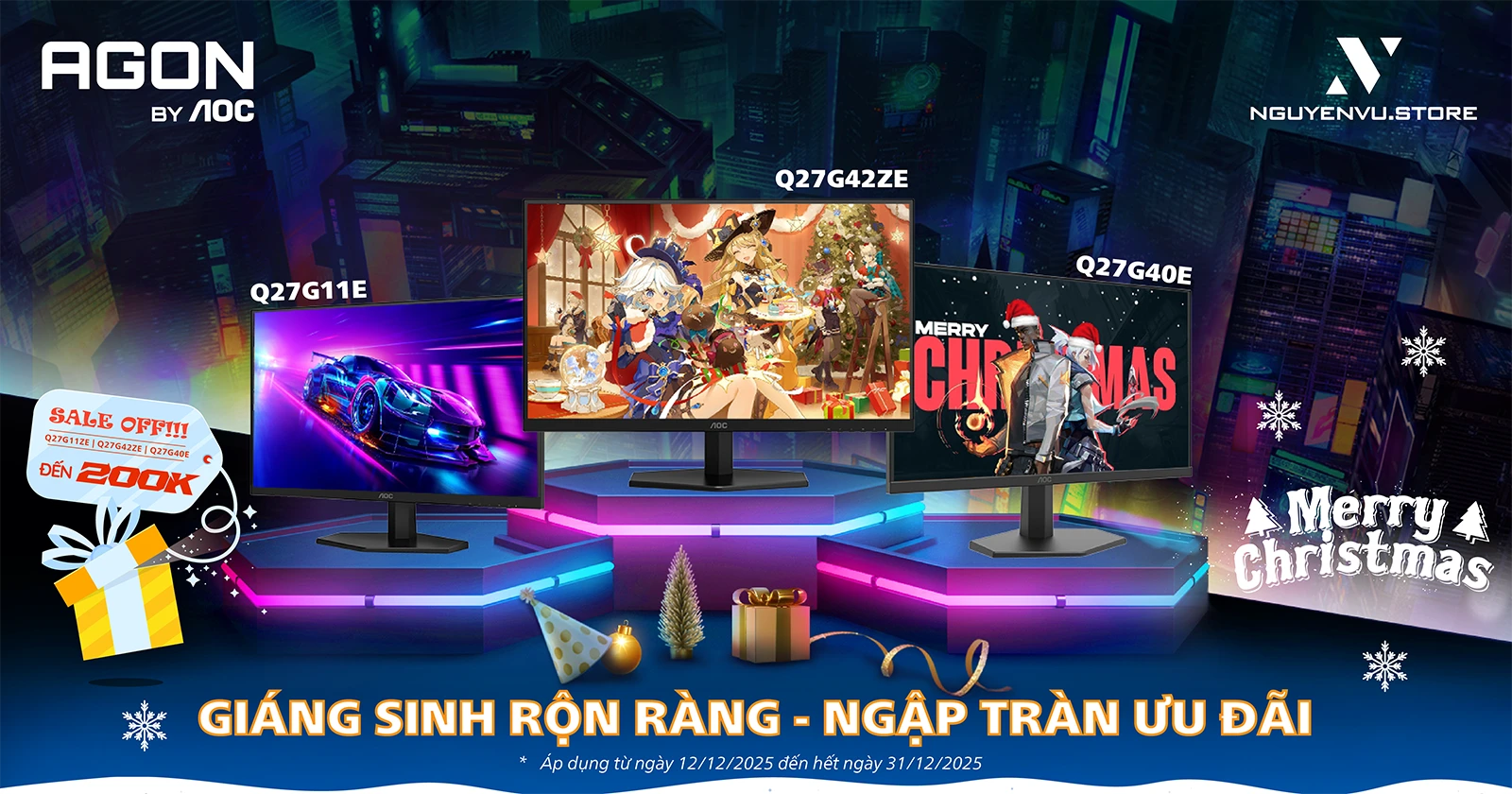 Màn Hình Gaming AOC Ưu Đãi Đến 200.000Đ | Nguyễn Vũ Store