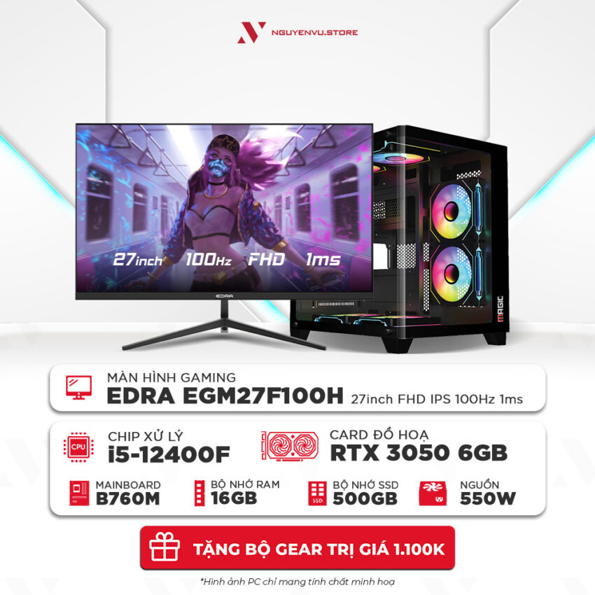 full bộ PC i5 12400F RTX 3050
