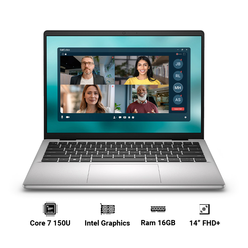 Laptop Dell 14 DC14250-C7U161W11SLU (Core 7 150U | 16GB DDR5 | SSD 1TB | Intel Graphics | 14 inch FHD+ | Win 11 Home)