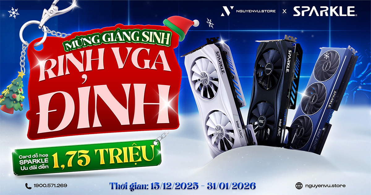 Mừng Giáng Sinh Rinh VGA Sparkle ưu đãi đến 1.72 Triệu | Nguyễn Vũ Store