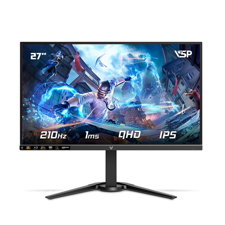 Màn hình VSP G2720QS1 27 inch 2K QHD IPS 210Hz 1ms Đen