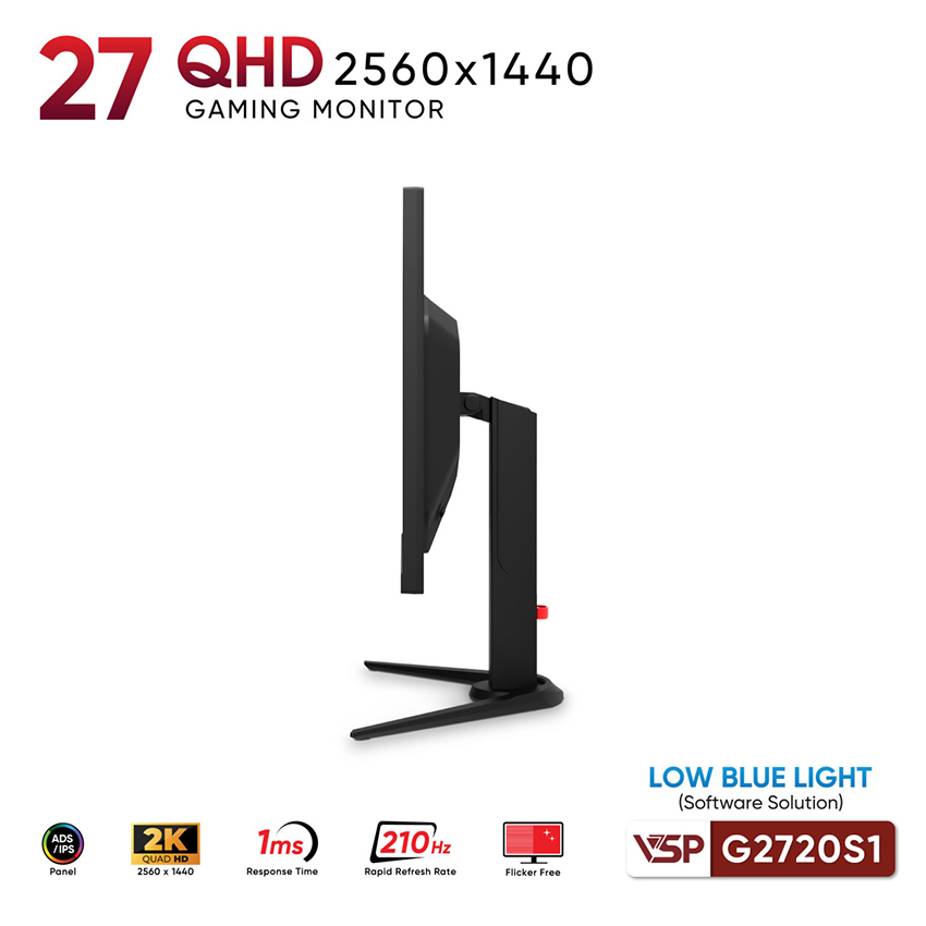 Màn hình VSP G2720QS1 27 inch 2K QHD IPS 210Hz 1ms Đen - Ảnh 6