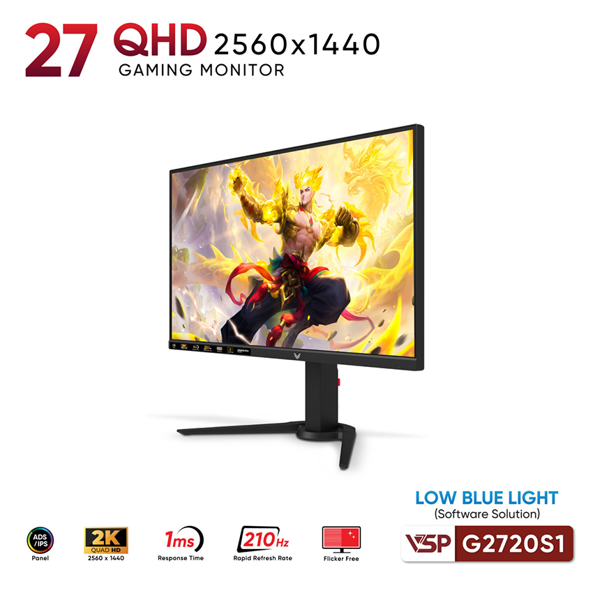 Màn hình VSP G2720QS1 27 inch 2K QHD IPS 210Hz 1ms Đen - Ảnh 3