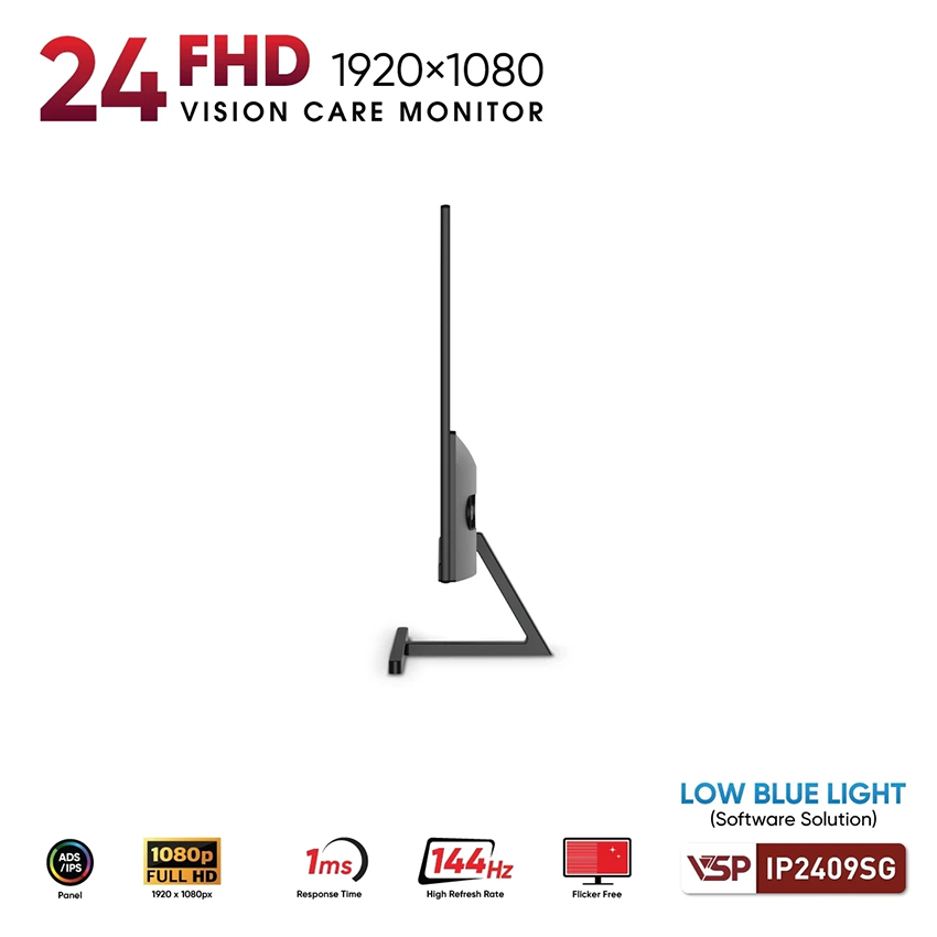 Màn hình VSP IP2409SG 24 inch FHD IPS 144Hz 1ms Đen - Ảnh 6