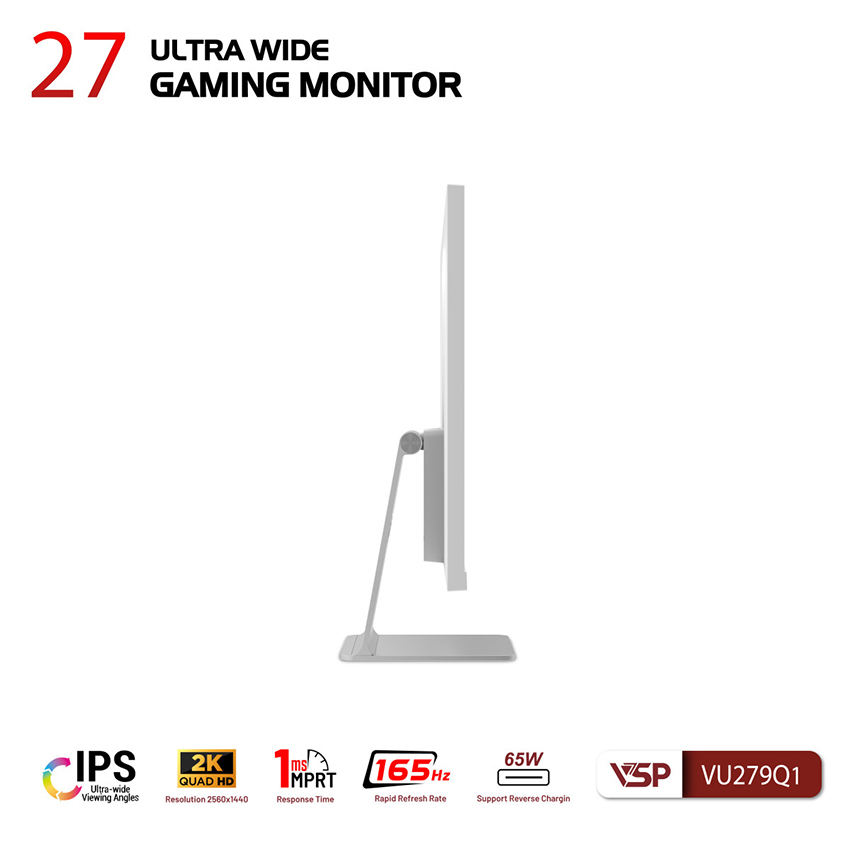 Màn Hình VSP VU279Q1 27 Inch 2K QHD IPS 165Hz 1ms Trắng