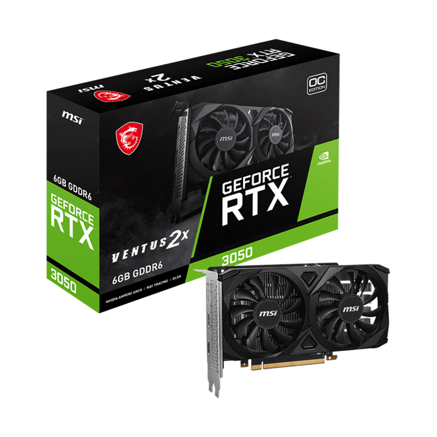 Card màn hình MSI Geforce RTX 3050 Ventus 2X 6G OC