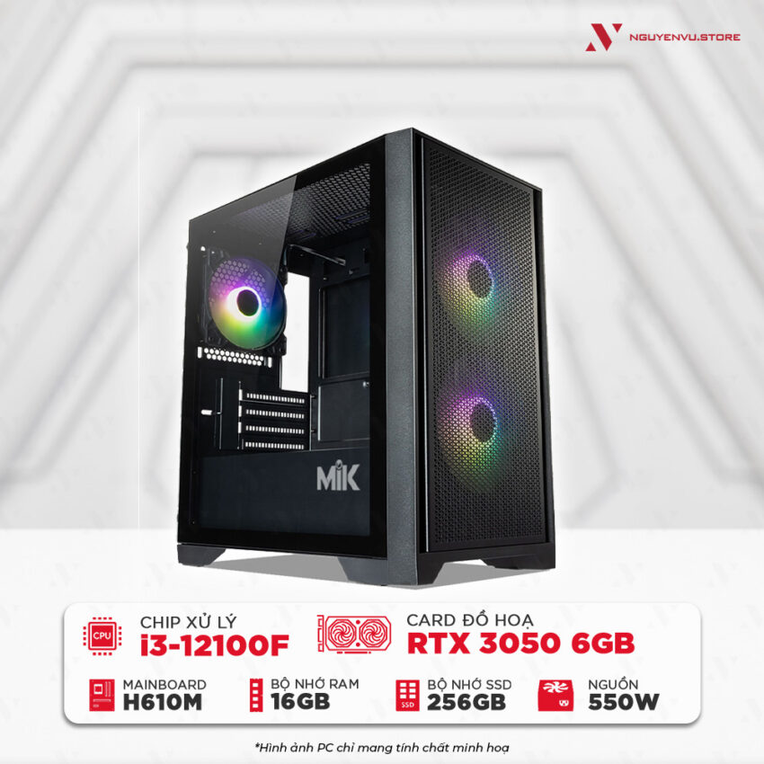 PC gaming intel i3 12100F RTX 3050