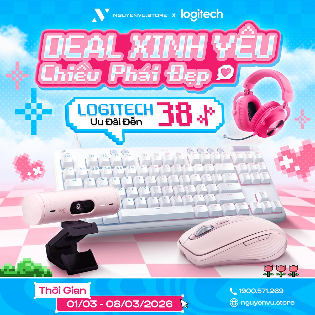 Deal Xinh Yêu - Chiều Phái Đẹp: Logitech Ưu Đãi Đến 38% | Nguyễn Vũ Store