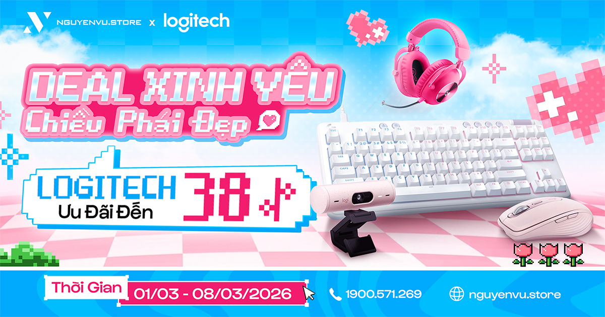 Deal Xinh Yêu - Chiều Phái Đẹp: Logitech Ưu Đãi Đến 38% | Nguyễn Vũ Store