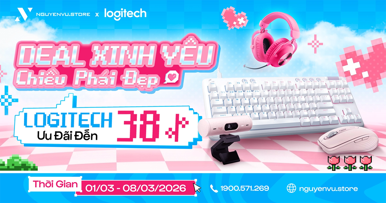 Deal Xinh Yêu - Chiều Phái Đẹp: Logitech Ưu Đãi Đến 38% | Nguyễn Vũ Store