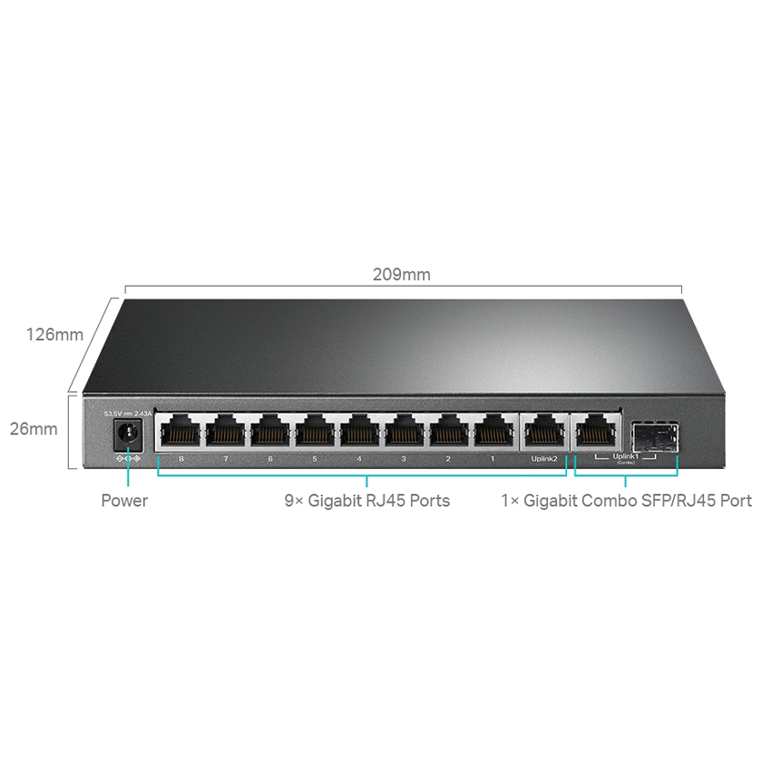 Switch PoE Gigabit TP-Link TL-SG1210MPE - Ảnh 3