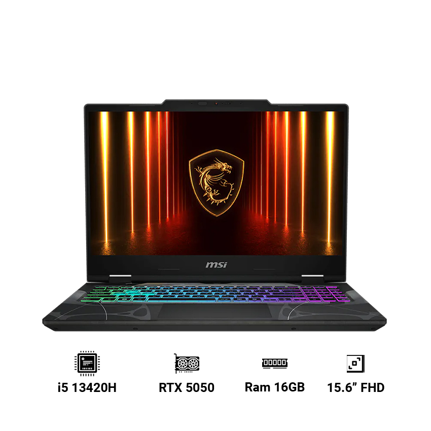 Laptop MSI Cyborg 15 B13WEKG 676VN (Core i5-13420H 16GB RAM 512GB SSD RTX 5050 8GB 15.6 FHD, 144Hz Win 11 Đen)