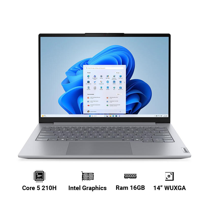 Laptop Lenovo ThinkBook 14 G8 IRL 21SG007SVN (Core 5 210H | 16GB RAM | 512GB SSD | Intel Graphics | 14" WUXGA | Win 11 Home | Xám)