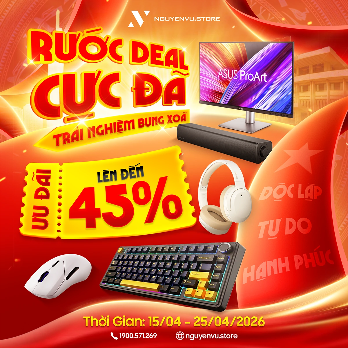 FlashSale: Màn hình - Gaming Gear ưu đãi lên đến 45% | Nguyễn Vũ Store