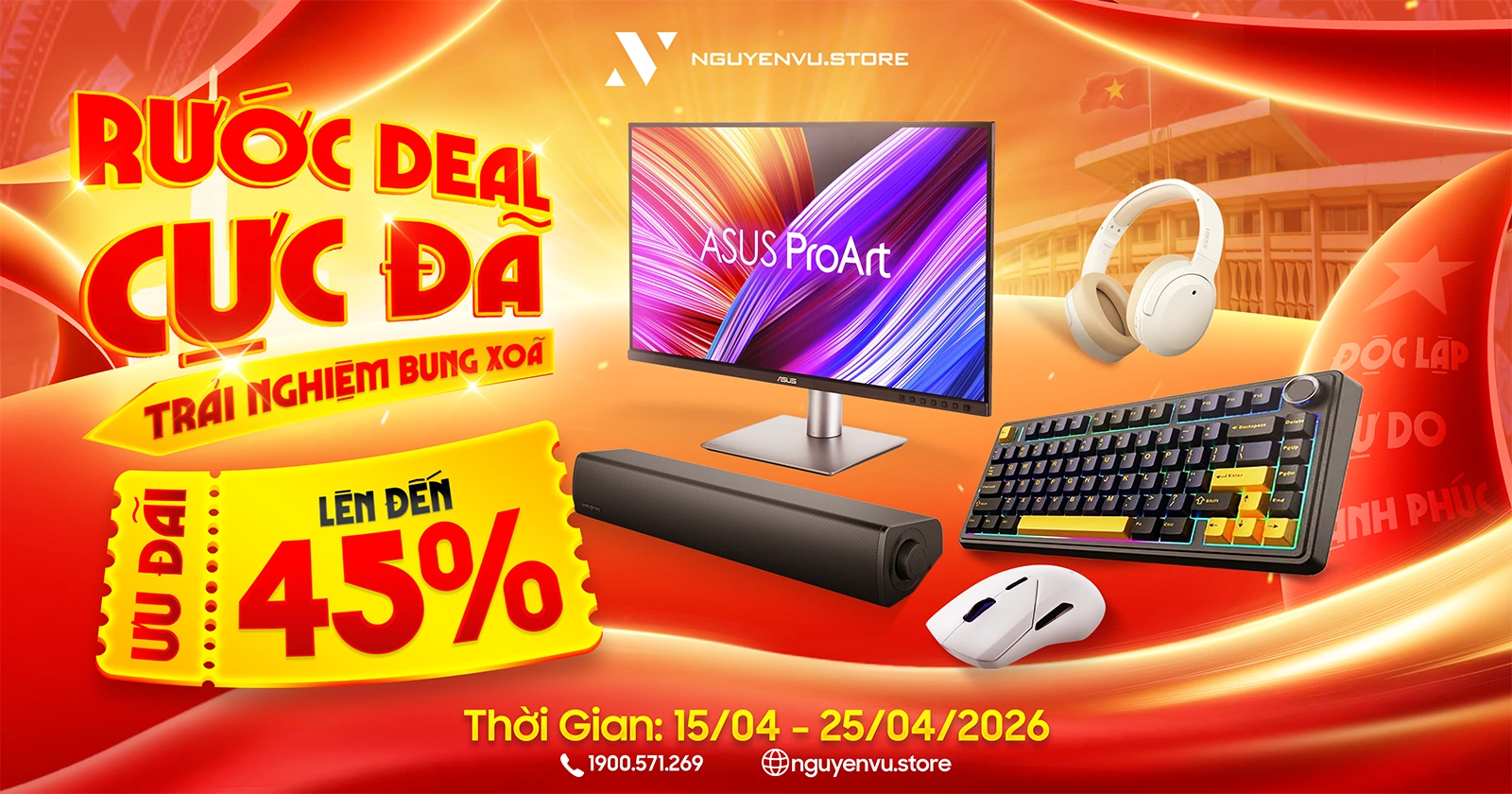 FlashSale: Màn hình - Gaming Gear ưu đãi lên đến 45% | Nguyễn Vũ Store