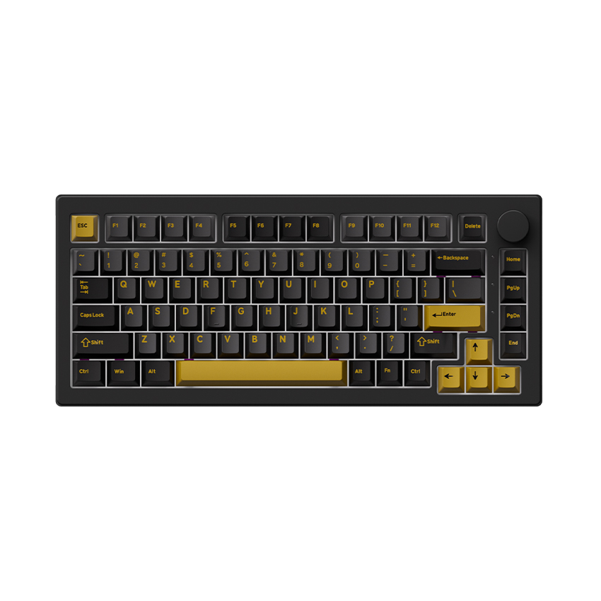 Bàn phím cơ AKKO 5075 V3 Black&Gold (Tri-Mode, Mạch xuôi)