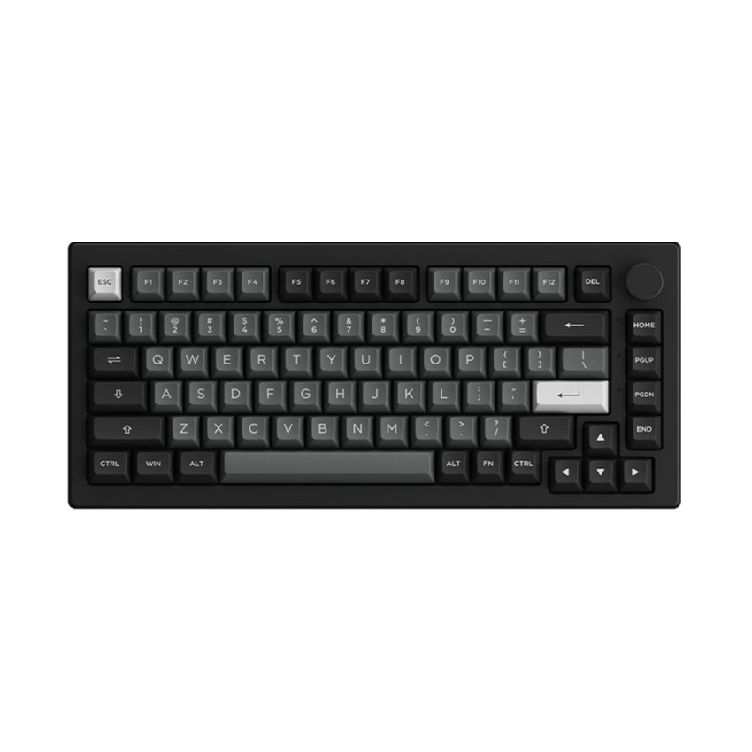Bàn phím cơ AKKO 5075S Black & Silver (USB Type-C, RGB)