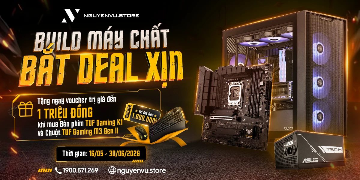 Build PC cùng linh kiện ASUS tặng voucher đến 1.000.000đ | Nguyễn Vũ Store