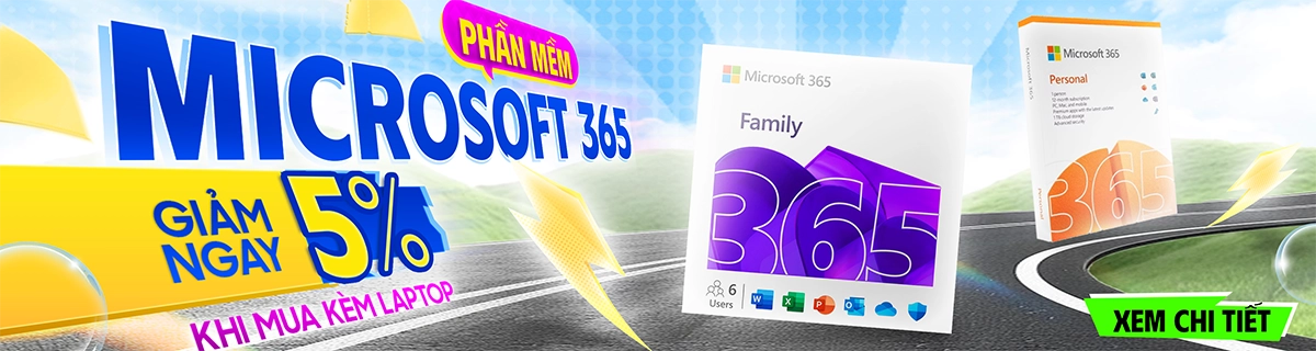 Phần mềm Microsoft 365 giảm ngay 5% khi mua kèm PC, Laptop | Nguyễn Vũ Store