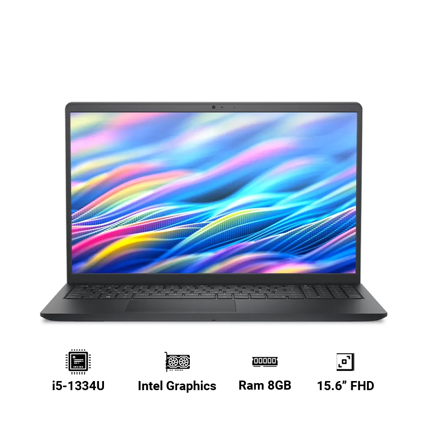 Laptop Dell 15 DC 15250 KR0N9 Black (i5-1334U | 8GB DDR4 | SSD 512GB | Intel Graphics | 15.6 inch FHD | Free OS)