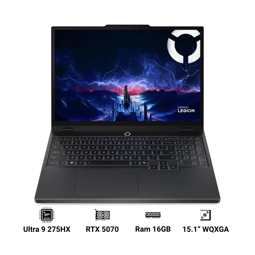 Laptop Lenovo Legion 5 15IAX10 83F0001TUS (Ultra 9 275HX | 16GB | 1TB | RTX 5070 8GB | 15.1" WQXGA OLED | Win 11 Home | Đen)