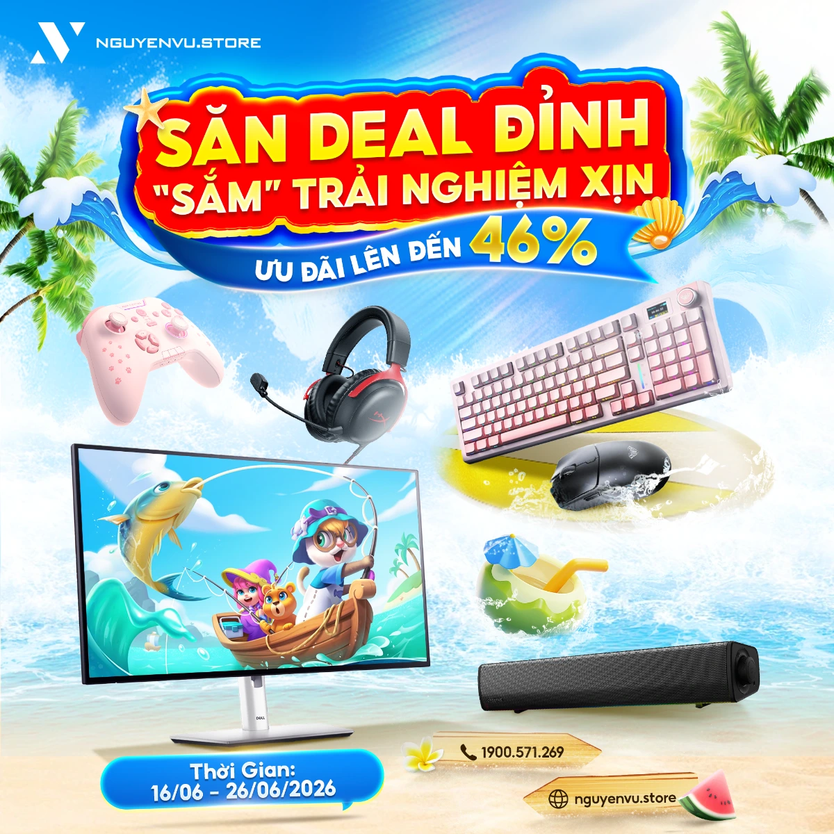 FlashSale: Màn hình, gaming gear ưu đãi lên đến 46% | Nguyễn Vũ Store