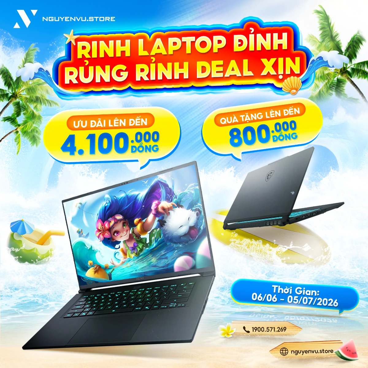 Laptop Ưu Đãi Đến 4.100K, Quà Tặng Đến 800K | Nguyễn Vũ Store