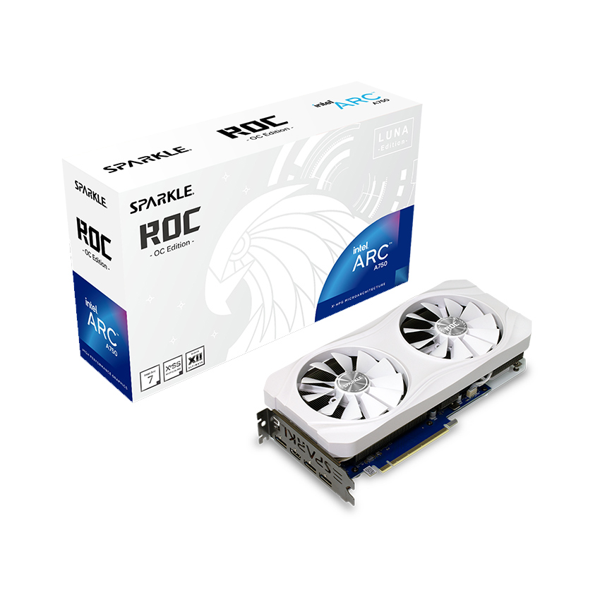 Card màn hình SPARKLE Intel Arc A750 ROC LUNA OC Edition 8GB GDDR6 (SA750RW-8GOC)