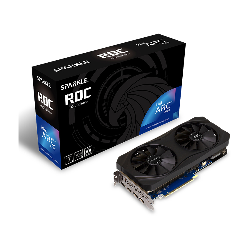 Card màn hình SPARKLE Intel Arc A750 ROC OC Edition 8GB GDDR6 (SA750R-8GOC)
