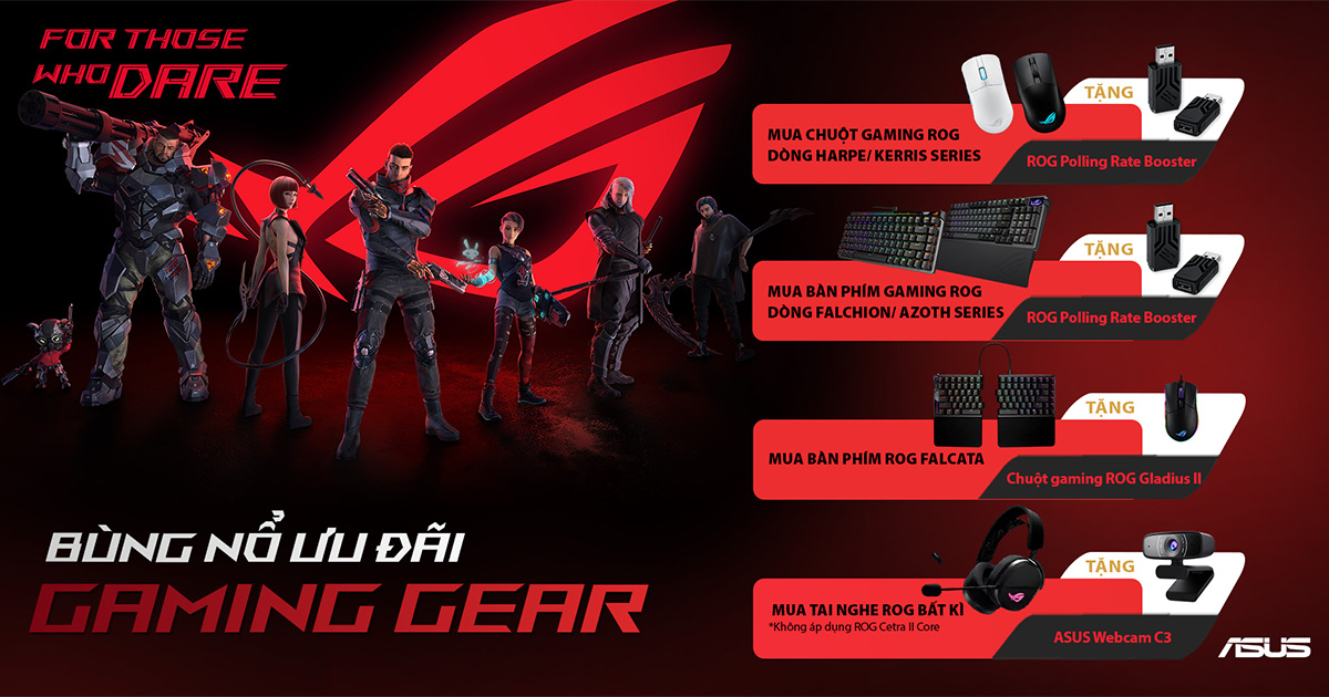 Bùng nổ ưu đãi gaming gear ASUS: Quà tặng đến 1.29 triệu | Nguyễn Vũ Store