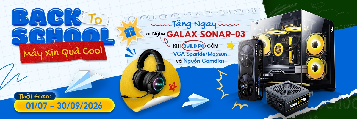 Build PC gồm VGA Sparkle/Maxsun và nguồn Gamdias, tặng ngay 01 tai nghe Galax Sonar-03 | Nguyễn Vũ Store