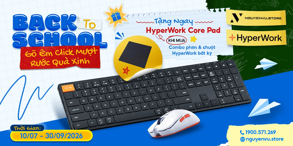 Tặng ngay HyperWork Core Pad khi mua combo bàn phím & chuột HyperWork | Nguyễn Vũ Store