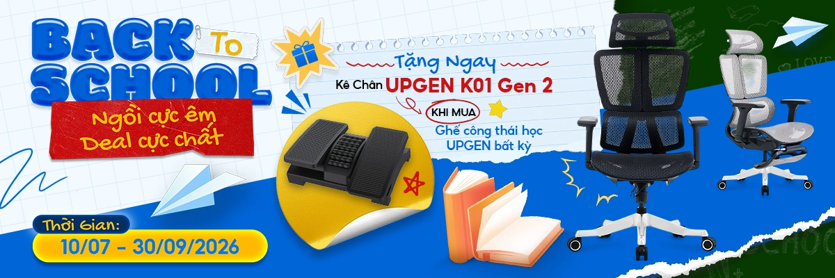 Mua ghế công thái học UPGEN tặng kê chân K01 Gen 2 | Nguyễn Vũ Store