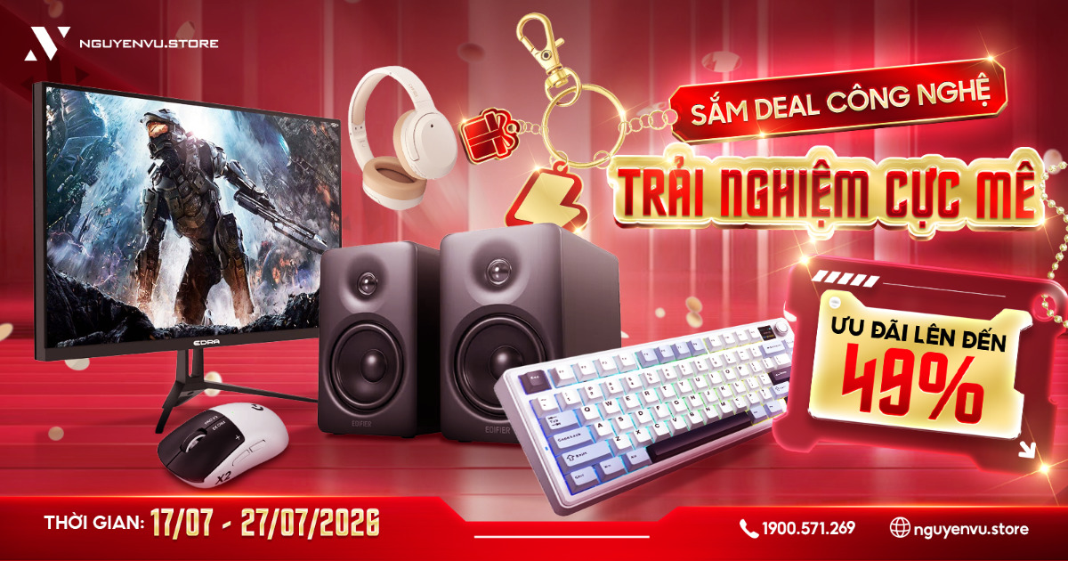 FlashSale: Màn hình, gaming gear ưu đãi đến 49% | Nguyễn Vũ Store