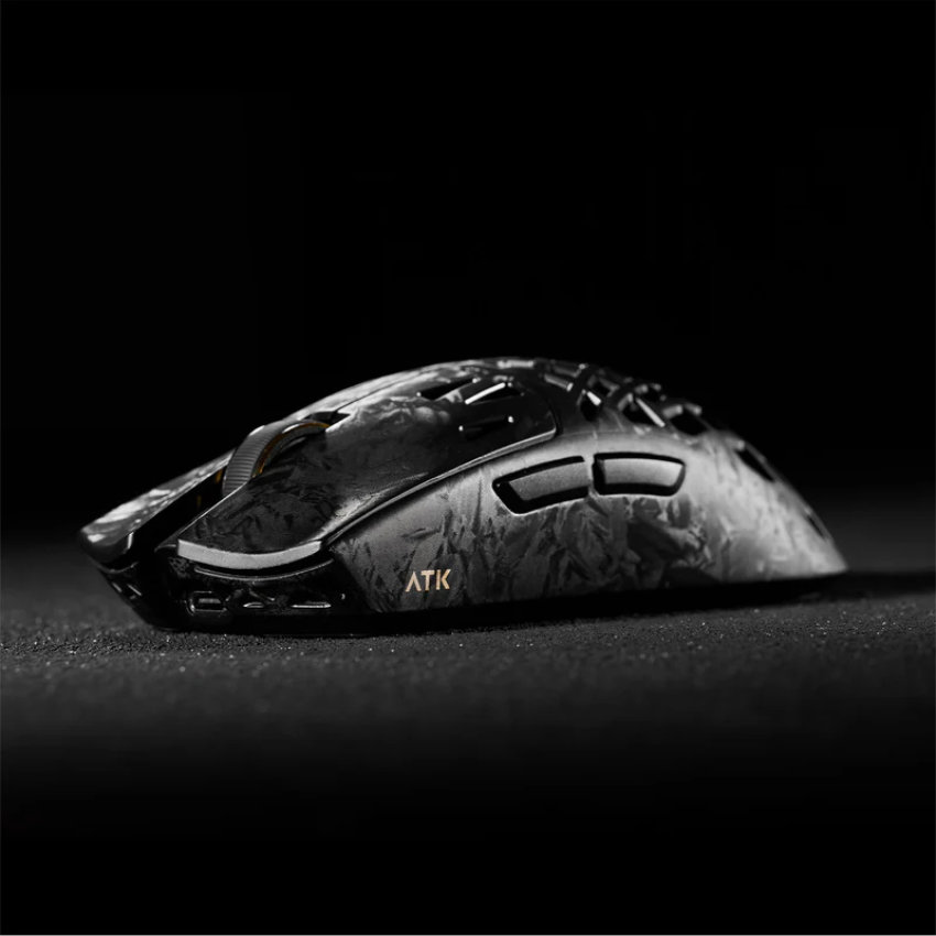 Chuột Gaming ATK Blazing Sky Ghost Extreme Hollow Carbon Fiber Dual-mode (Black/Silver/Purple) - Ảnh 7