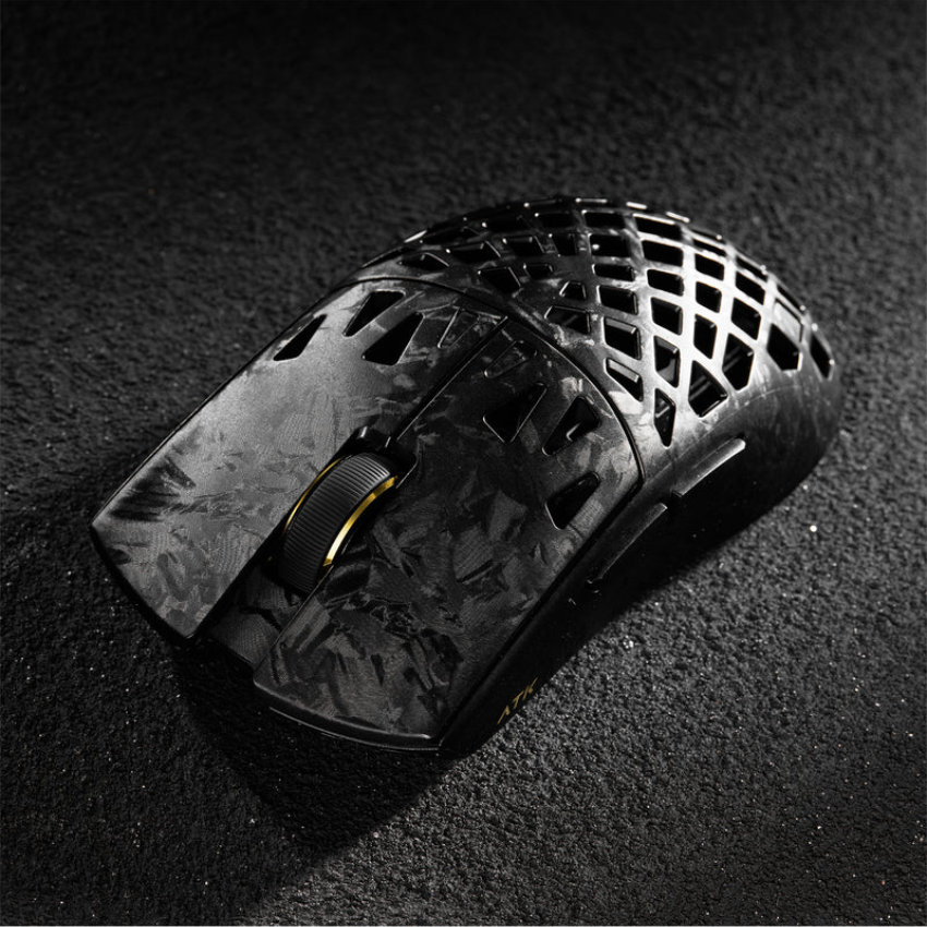 Chuột Gaming ATK Blazing Sky Ghost Extreme Hollow Carbon Fiber Dual-mode (Black/Silver/Purple) - Ảnh 5
