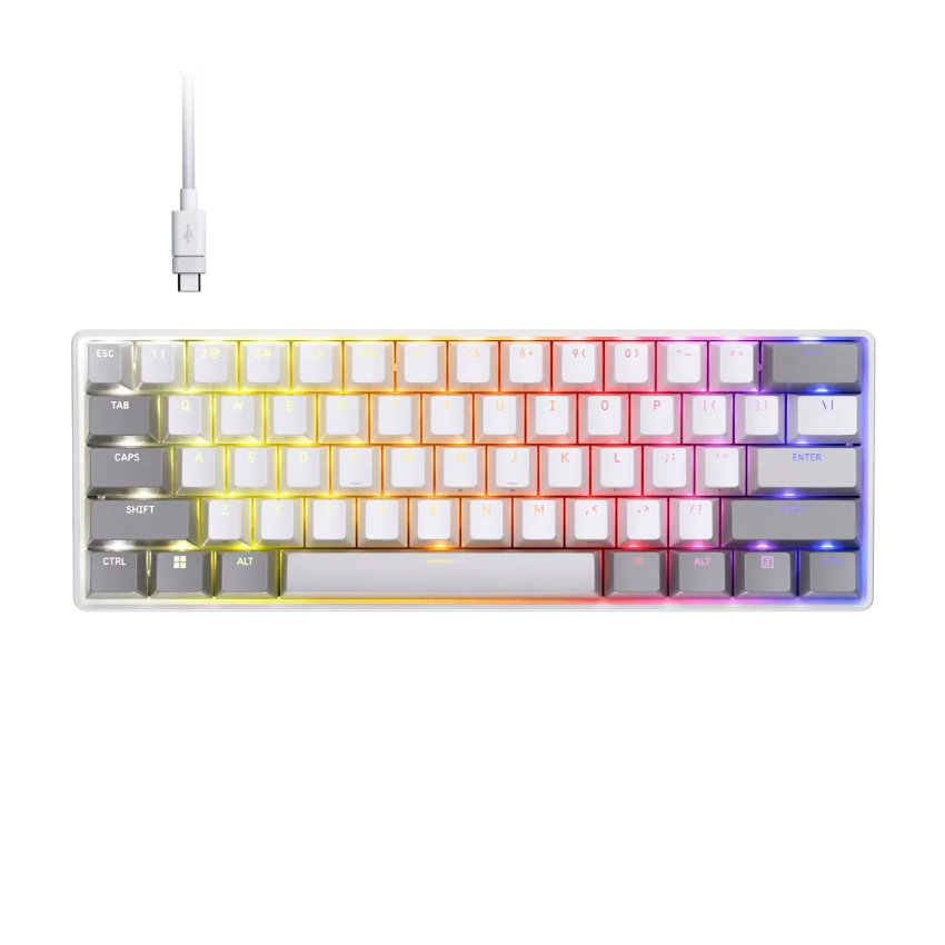 Bàn phím Corsair CLIPPER PRO MINI 60-CORE-WHT RGB