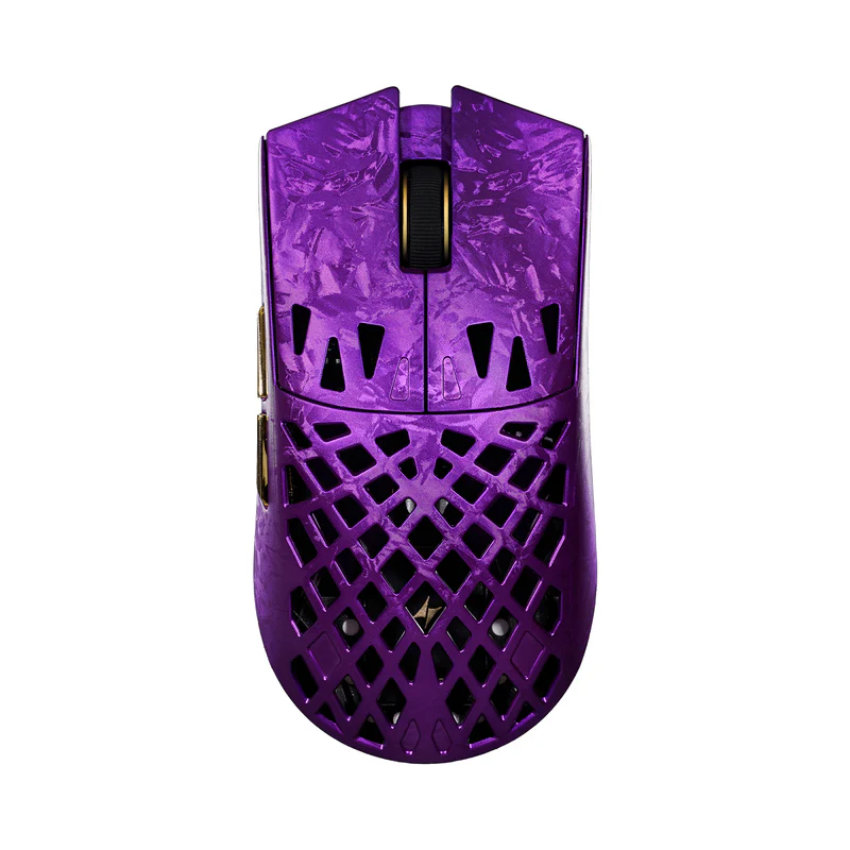 Chuột Gaming ATK Blazing Sky Ghost Extreme Hollow Carbon Fiber Dual-mode (Black/Silver/Purple) - Ảnh 2