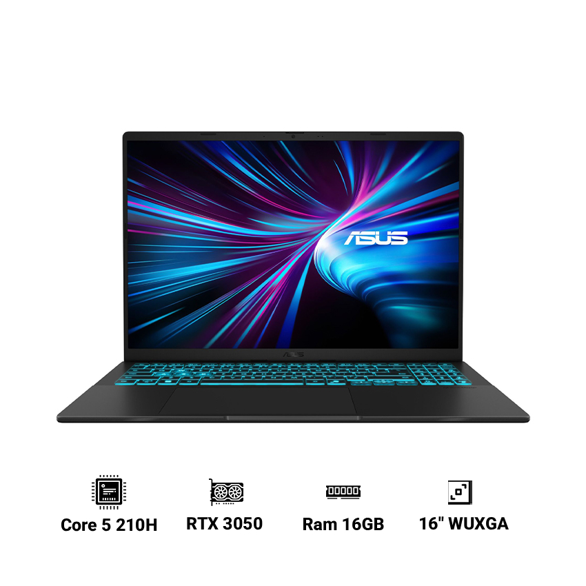 Laptop ASUS Gaming V16 V3607VJ-TK189W (Intel Core 5 210H | 16GB | 512GB | RTX 3050 | 16" WUXGA | Win 11 | Đen)