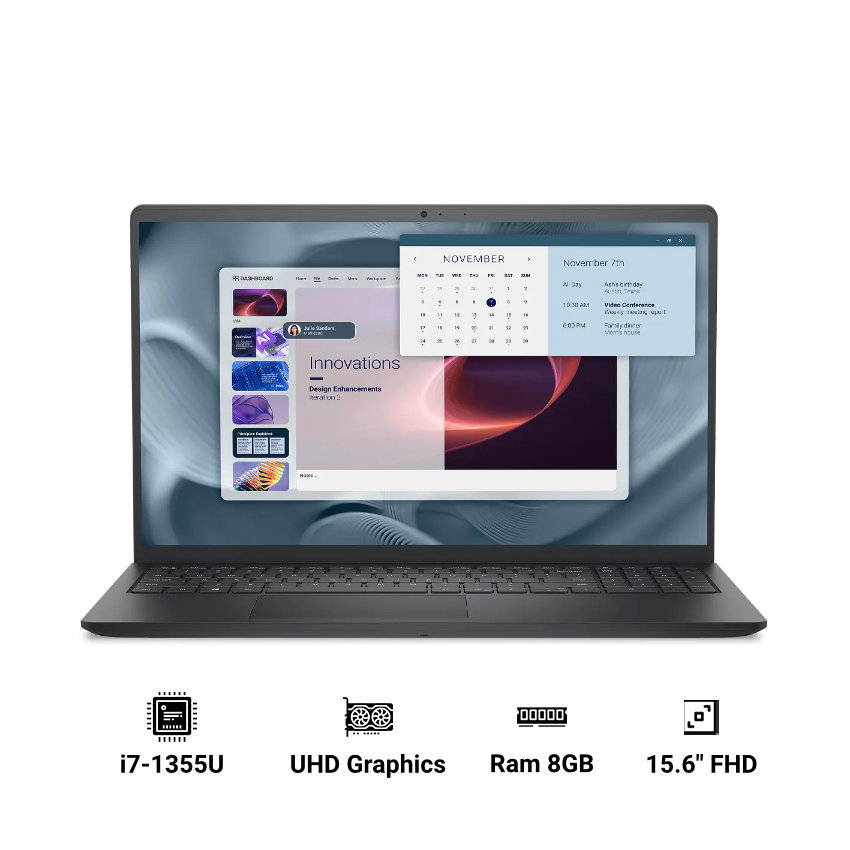 Laptop Dell Pro 15 Essential PV15250 VKVKDI7 (Core i7-1355U | 8GB | 512GB | Intel UHD Graphics | 15.6" FHD | DOS)