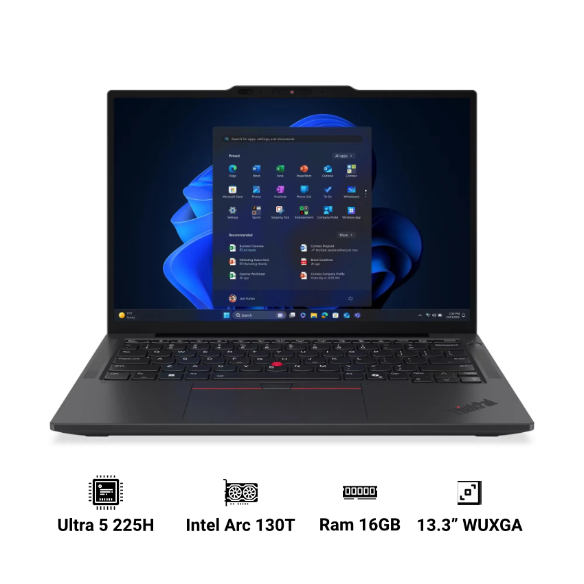 Laptop Lenovo ThinkPad X13 Gen 6 21RK00AJVA (Intel Core Ultra 5 225H | Intel Arc 130T | 16GB | 1TB | 13.3" WUXGA | No OS | Đen)